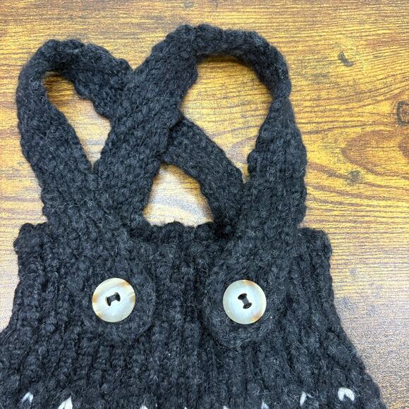 Buho Barcelona Knit Romper Size 6 Months Overalls Wool Blend Winter Classic - Picture 12 of 12